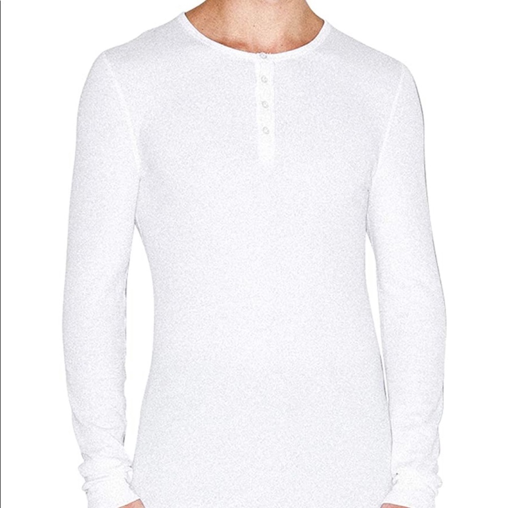 American Apparel long sleeve Thermal L WHT